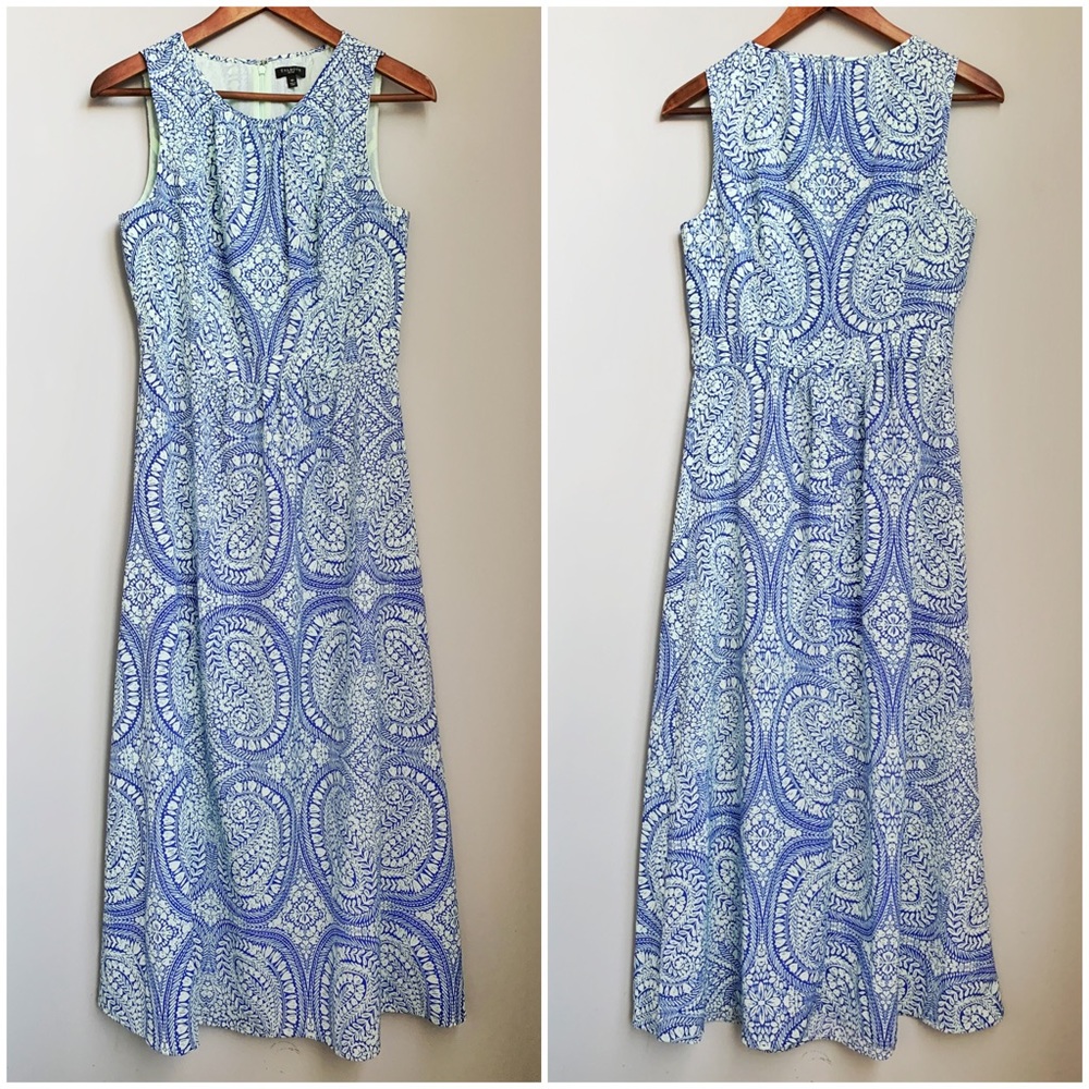 Talbot sleeveless paisley print maxi dress